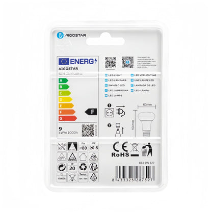 LED Žarulja R63 E27 9W