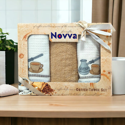 Novva poklonski set ručnik i kuhinjska krpa 3 kom - 40x60cm