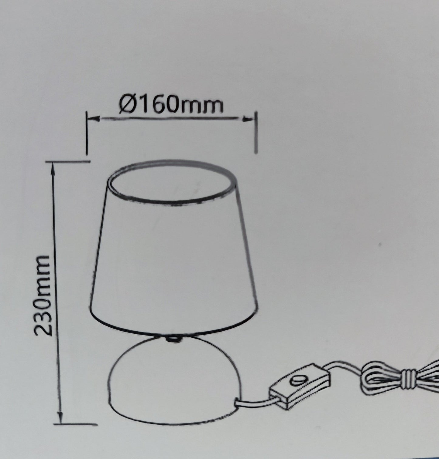 Metalna stolna lampa -okrugla baza