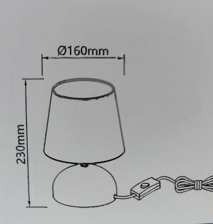 Metalna stolna lampa -okrugla baza