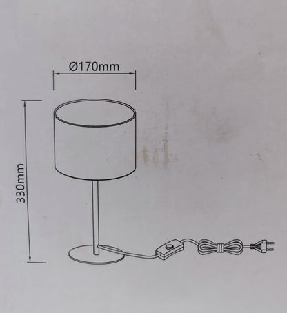 Metalna stolna lampa -crni abažur